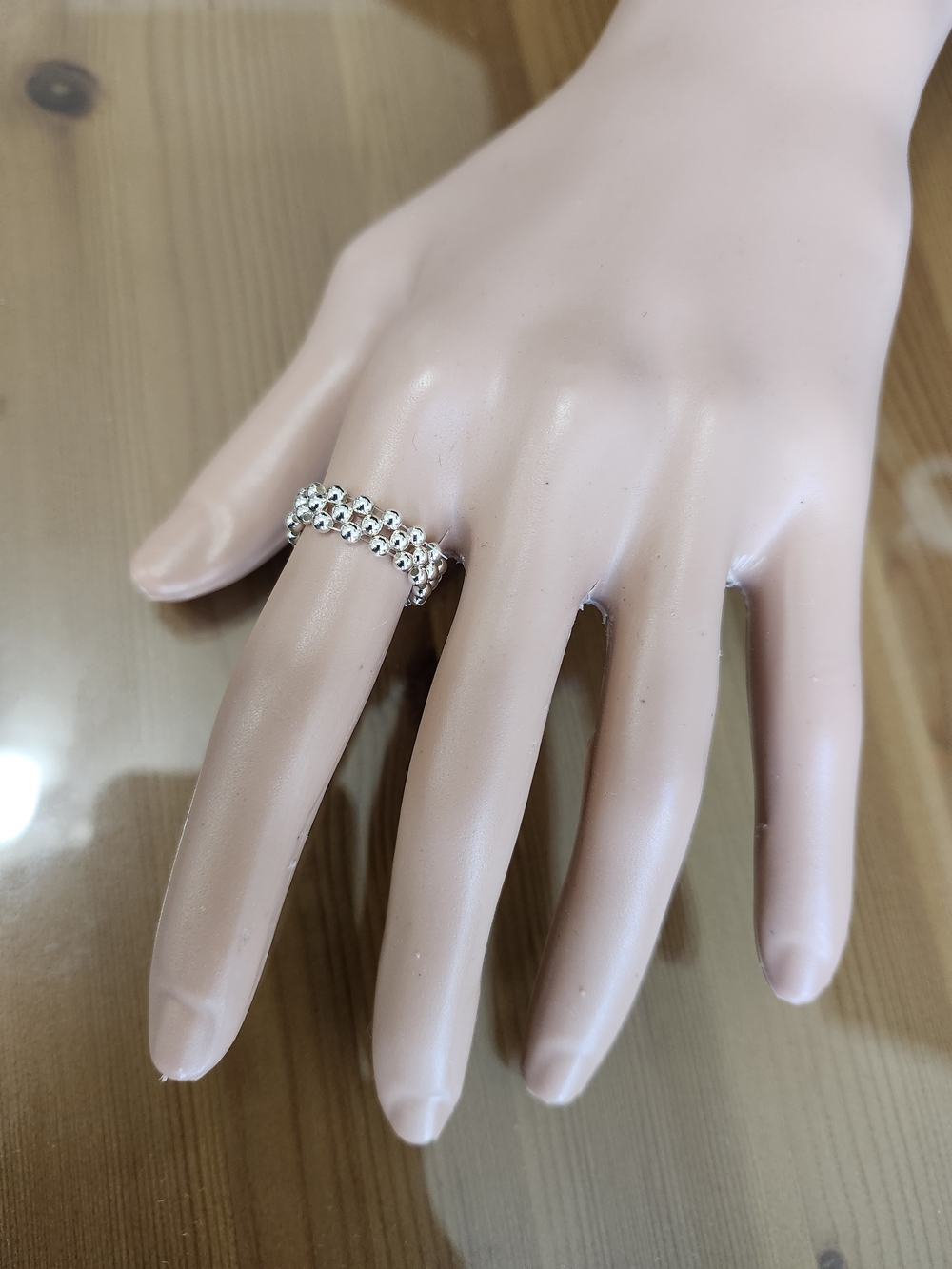 Sterling Silver Bead Ring